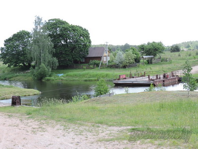 Ferry crossing in the village of Lesnaya