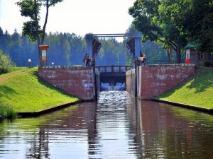 New information stands are installed near the sights in the area of the Awgustow Canal