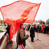 Церемония возложения цветов к памятнику В.И.Ленина  