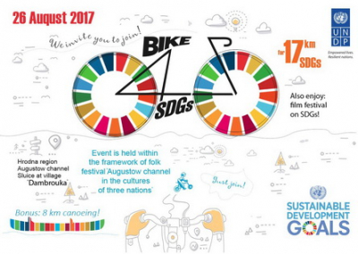 Cycling and kayaking event for support of sustainability UN ideas to be held at Awgustow Canal