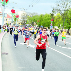 Open city athletics race through the streets of Grodno